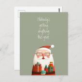 誰も何もサンタ・クロースおもしろい引用文 ポストカード (正面/裏面)