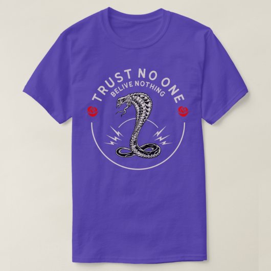 誰も信じな信じい Tシャツ (デザイン正面)