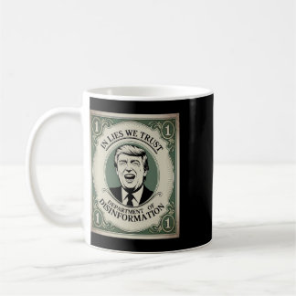 "誰も信じるな" - トランプ氏風お札パロディ _1 コーヒーマグカップ