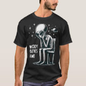 誰も信じ私におもしろいUfoエイリアン Tシャツ (正面)