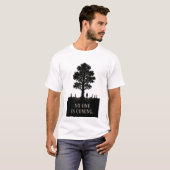 誰も助けてくれない木のモチベーション Tシャツ (正面フル)