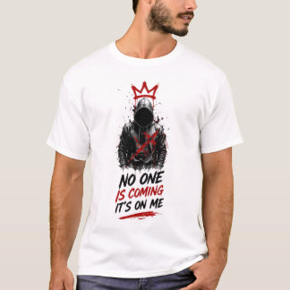 誰も助けてくれない 自分次第 – 自分を奮い立たせるデザイン Tシャツ