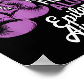 誰も単独でボクシングてんかん認識度プリン ポスター (角)