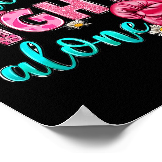 誰も単独でボクシング手袋乳がんRi ポスター (角)