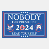 誰も大統領、無政府状態のステッカー 長方形シール (正面)