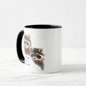 誰も家族、かわいいラクーン動物が好き マグカップ (正面左)