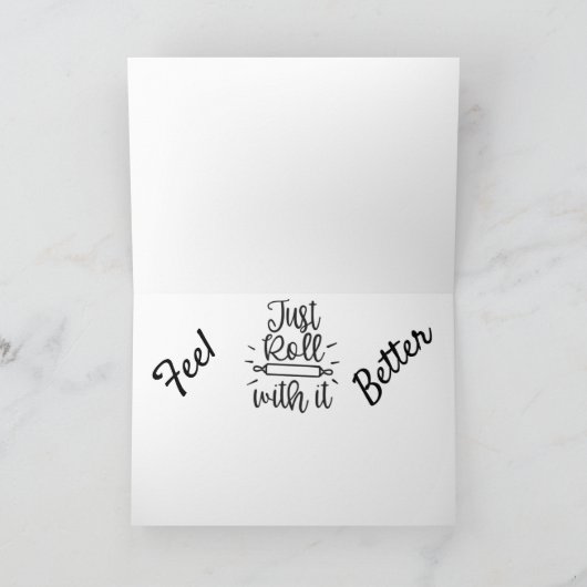 誰も幸せではない"あなたはの感じラップ" カード (内部)