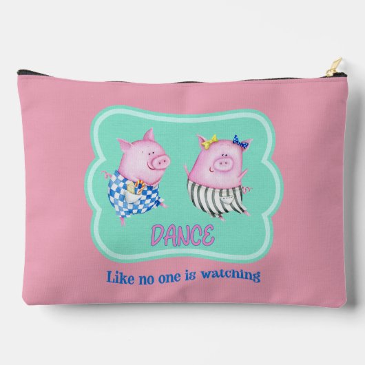 誰も幸せな踊り豚を見ていないようなダンス アクセサリーポーチ (裏面)