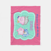 誰も幸せな踊り豚を見ていないようなダンス フリースブランケット (正面)