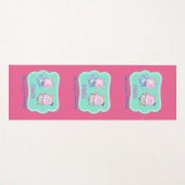 誰も幸せな踊り豚を見ていないようなダンス ヨガマット (正面(横))