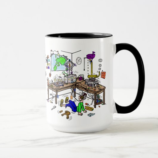 誰も彼の装置のアマチュア無線のマグより素晴らしくないです マグカップ (右)