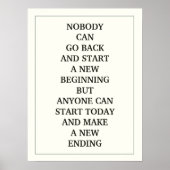 誰も戻って新しい始まりを開始することができない ポスター (正面)