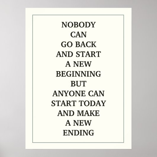 誰も戻って新しい始まりを開始することができない ポスター (正面)