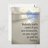 誰も本当気にに悲惨なハガキだ ポストカード (正面/裏面)