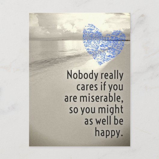 誰も本当気にに悲惨なハガキだ ポストカード (正面)