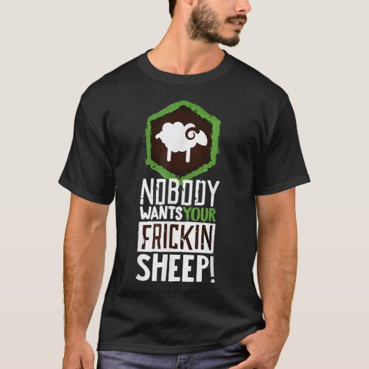 誰も欲しがらない羊ボードゲームギークおたくファン Tシャツ (正面)