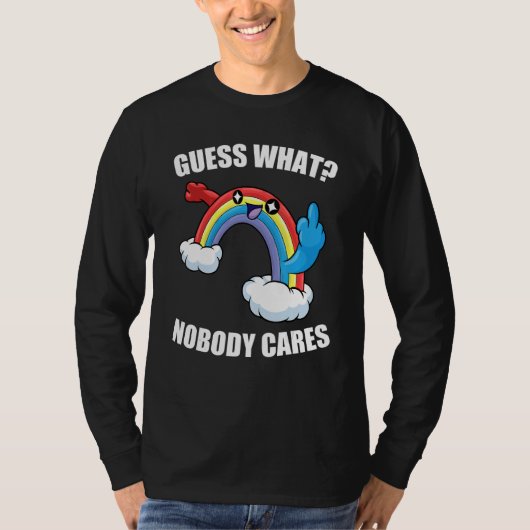 誰も気にしないと思うけど Rainbow Meme Tシャツ (正面)