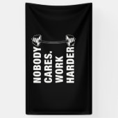 誰も気にもっと体おもしろい育館で働かない 横断幕 (縦)