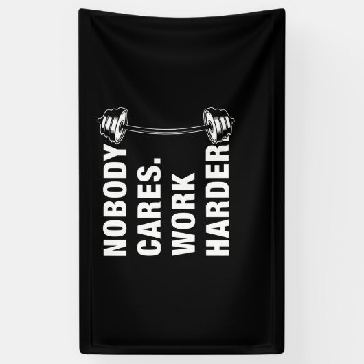 誰も気にもっと体おもしろい育館で働かない 横断幕 (縦)