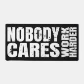 誰も気によりモチベーション黒 デスクマット (正面)