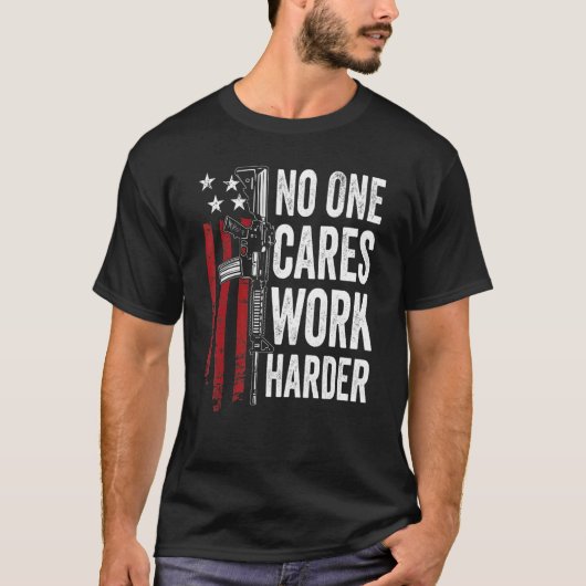 誰も気にHarly Pro Gun Ar15 American Fl Tシャツ (正面)