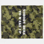 誰も目を覚まさない フリースブランケット (正面(横))