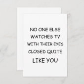 誰も目を閉じてテレビを見ない サンキューカード (正面/裏面)