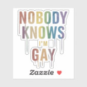 誰も私がゲイだって知らない LGBTプライド シール (シート)