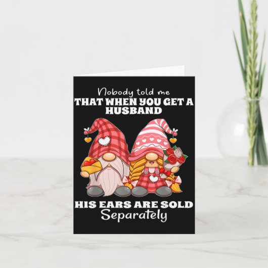 誰も私に言わなかった、夫をもらうと彼の耳は カード (正面)