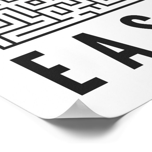 誰も簡単 |やる気を起こさせる引用文 ポスター (角)