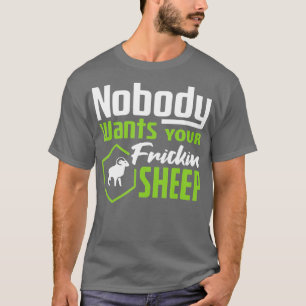 誰も羊の入植者ボードゲームナイトを望まない Tシャツ