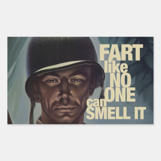 誰も臭いがしない 長方形シール (正面)