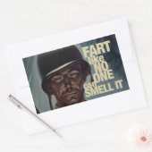 誰も臭いがしない 長方形シール (封筒)