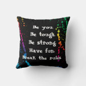 [誰も良い女の子を覚えていない]（ばちゃばちゃ）跳ねるブラック クッション (裏面)