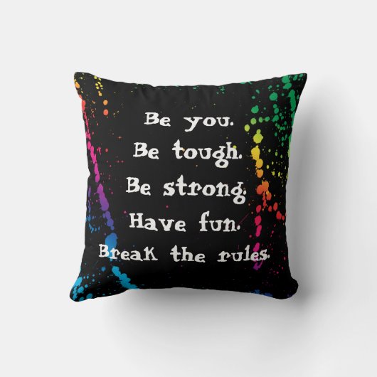 [誰も良い女の子を覚えていない]（ばちゃばちゃ）跳ねるブラック クッション (裏面)