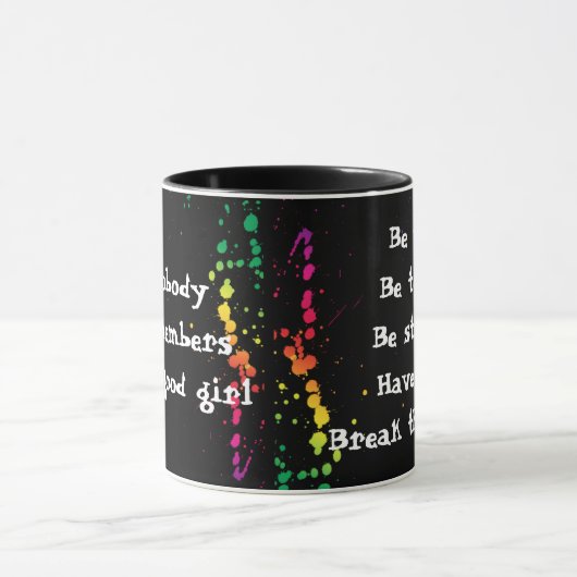 [誰も良い女の子を覚えていない]絵を描（ばちゃばちゃ）跳ねる マグカップ (中央)