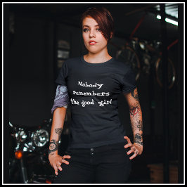 [誰も良い女の子を覚えていない]絵を描（ばちゃばちゃ）跳ねる Tシャツ