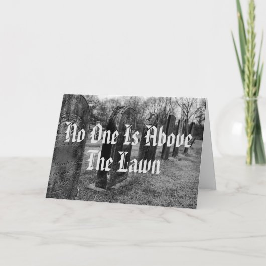 誰も芝生の上ではない カード (正面)