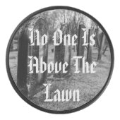 誰も芝生の上に居ない アイスホッケーパック (正面)