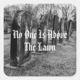 誰も芝生の上に居ない スクエアシール