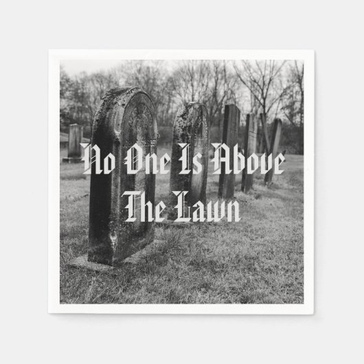 誰も芝生の上に居ない スタンダードカクテルナプキン (正面)