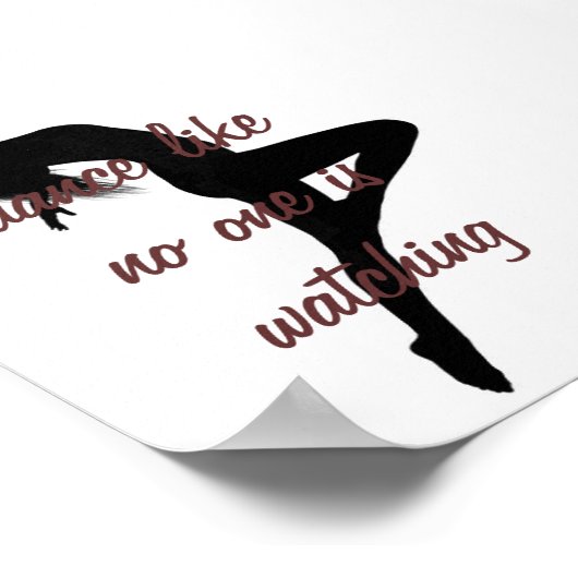 誰も見ていないようなダンスをする ポスター (角)