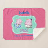 誰も見ていないようなダンスカスタム踊り豚 シェルパブランケット (正面(横))