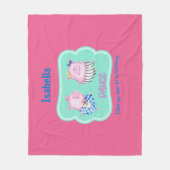 誰も見ていないようなダンスカスタム踊り豚 フリースブランケット (正面)