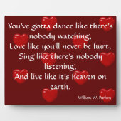 誰も見ていないようなダンス フォトプラーク (正面)