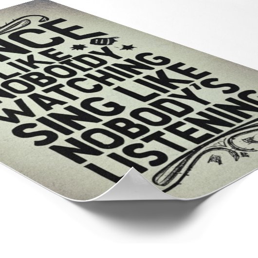 誰も見ていないようなダンス ポスター (角)