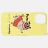 誰も見ていないように踊って　パグガール iPhoneケース (裏面横)