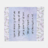 誰も見ていないように踊る フリースブランケット (正面(横))