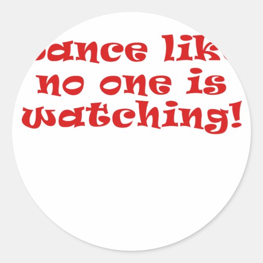 誰も見ていないダンス ラウンドシール (正面)