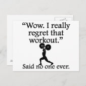 誰も言わなかった:私はそのトレーニングを後悔する ポストカード (正面/裏面)